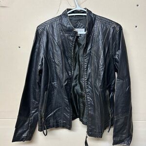 2/$30⚡️- JACKET | Women’s Cleo petite faux leather jacket size small